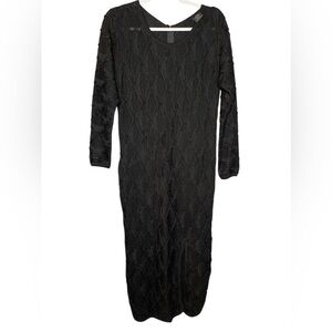 Vintage Bergati black long sleeve Knit sweater dress XXL